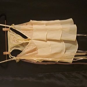 PEACH TIERED SKIRT BABYDOLL